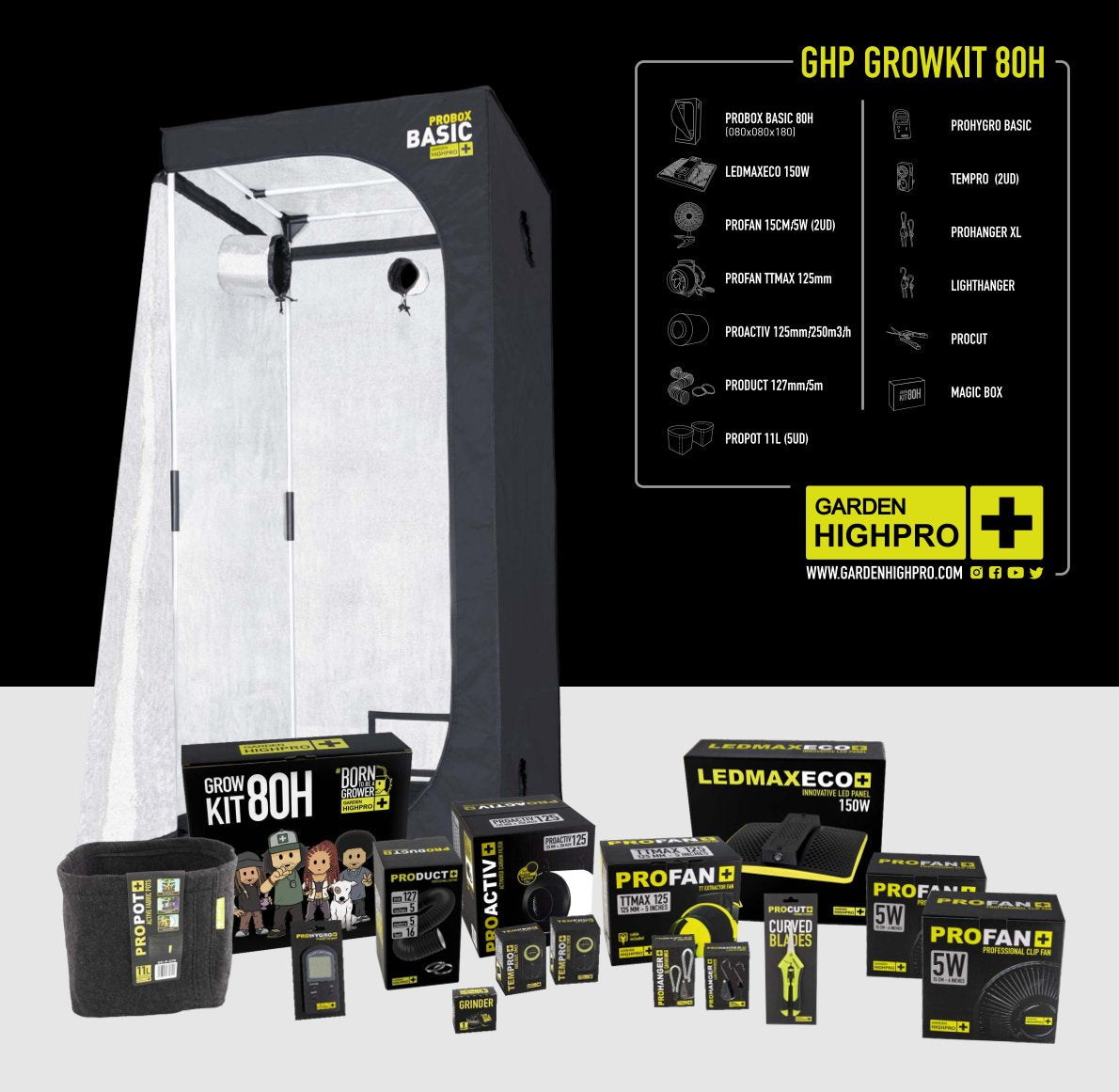 Garden Highpro Grow Kit 80H Komplettset